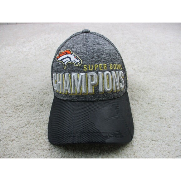 Denver Broncos Hat Cap Strap Back Gray Super Bowl Champions Football New Era Men - Picture 2 of 10